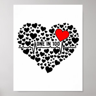 One In 100 Chd Warrior Congenital Heart Disease Aw Poster