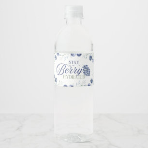 One In A Bunch Berry First Birthday Water Bottle Label