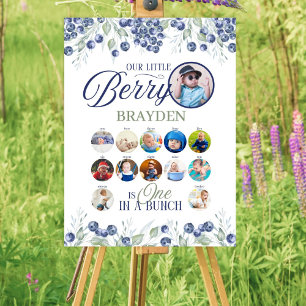 One In A Bunch First Birthday Collage Sign
