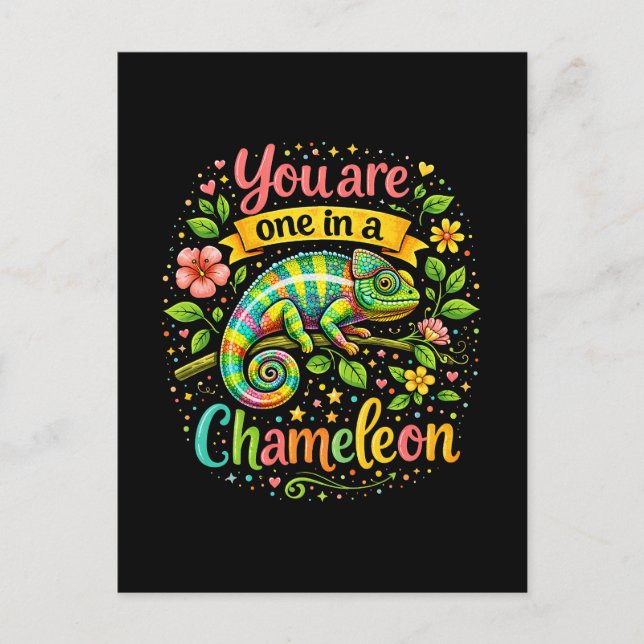 One in a Chameleon Postcard (Front)