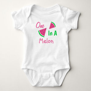 One In A Melon 1st Birthday Baby Bodysuit