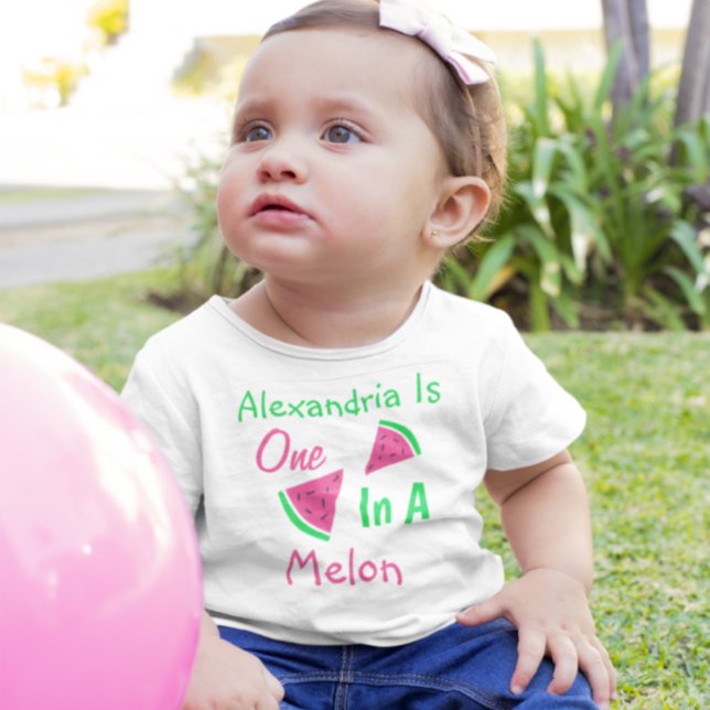 One In A Melon 1st Birthday Baby T-Shirt (Creator Uploaded)