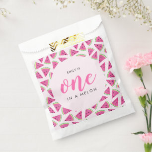 One in a melon 1st birthday favour bag
