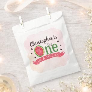 One In A Melon 1st Birthday Favour Bag