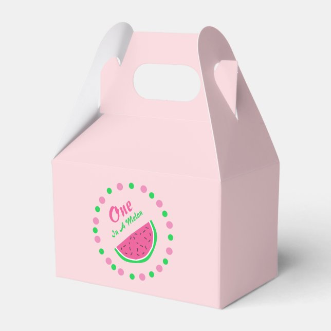 One In A Melon 1st Birthday Favour Box (Front Side)