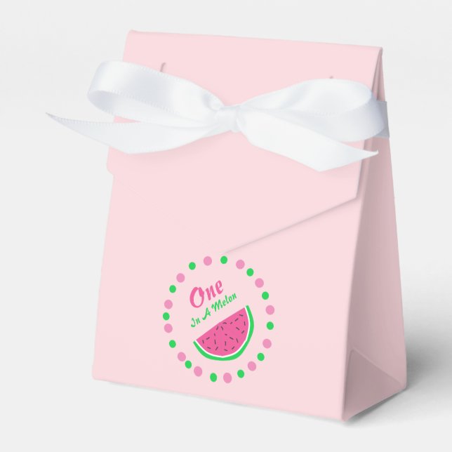 One In A Melon 1st Birthday Favour Box (Front Side)