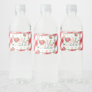One in a Melon 1st birthday  Water Bottle Label