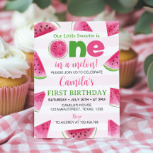 One In A Melon 1st Birthday Watermelon