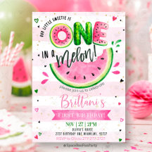 One In A Melon 1st Birthday Watermelon 