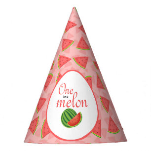 One In A Melon 1st Birthday Watermelon  Party Hat