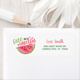 One in a Melon Address Label - Pink Return Address Label