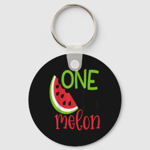 One In A Melon Adorable Cute Fun Summer Watermelon Key Ring