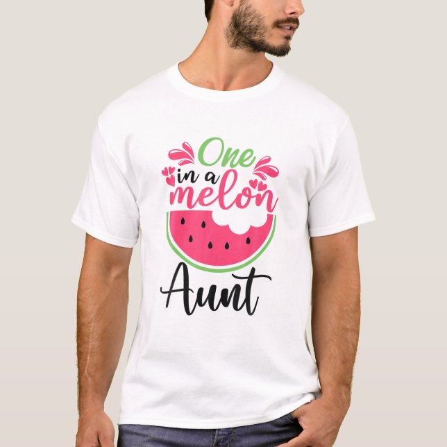 One In A Melon Aunt Waterlemon Summer Vacation T-Shirt (Front)