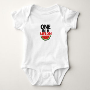 One in a Melon Baby Bodysuit – Cute Watermelon Des