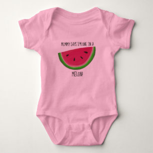 one in a melon baby clothing. bodysuit