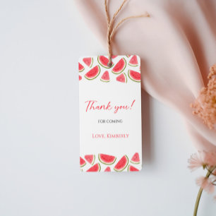 One In A Melon Birthday Favour Tag, Watermelon Gift Tags
