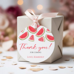 One In A Melon Birthday Favour Tag, Watermelon Tags