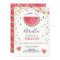 One in a melon Birthday Invitation Watermelon