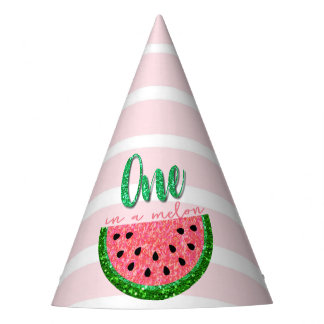 One in a melon, Birthday Party Hat, Watermelon Hat