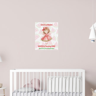One in a Melon Birthday Poster | Watermelon Fairy