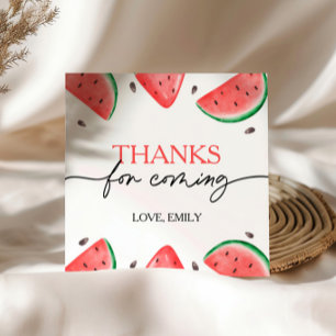 One In A Melon Birthday Watermelon Thank You Favour Tags