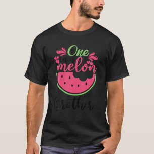 One in a Melon Brother Matching Family Watermelon  T-Shirt