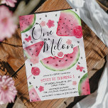 'One in a Melon' Cute Watermelon Girl 1st Birthday Invitation<br><div class="desc">Cute watermelon 'One in a Melon' Pink Girl 1st Birthday Party Invitation. Design features juicy watercolor watermelons,  lollipops,  ice-lolly,  butterflies and flowers. The modern birthday celebration is easy to customise using the template provided. Perfect for summer garden parties.</div>