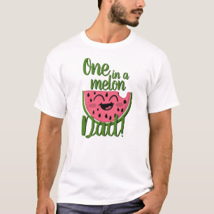 One in a Melon Dad Watermelon First Birthday T-Shirt
