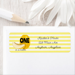 One in a Melon First 1st Birthday Party Address Return Address Label