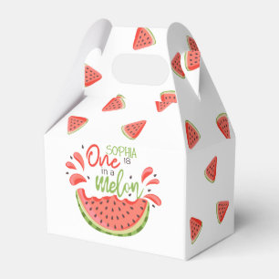 One in a Melon First Birthday Watermelon Favour Box