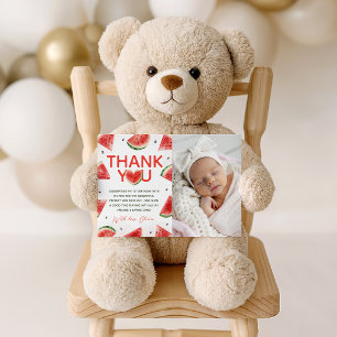 One in a Melon Fruit Photo Thank You Card