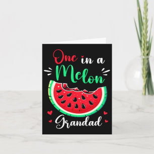 One In A Melon Grandad Birthday Party Matching Fam Card