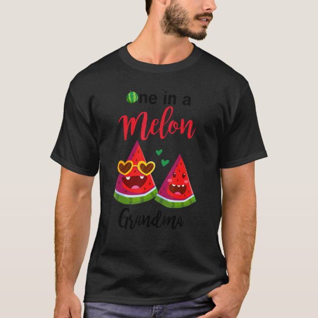One In A Melon Grandma Watermelon Summer Hawaiian  T-Shirt (Front)