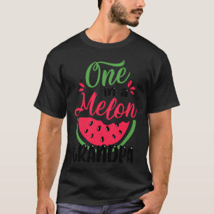 One In A Melon Grandpa 1St Birthday Party Family T-Shirt