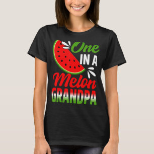 One In A Melon Grandpa Watermelon Family Birthday  T-Shirt