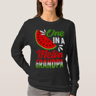 One In A Melon Grandpa Watermelon Family Birthday  T-Shirt
