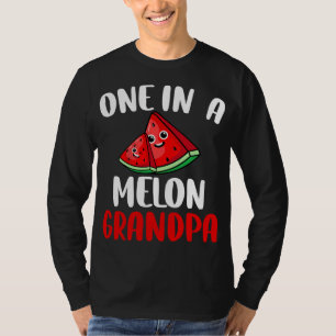 One In A Melon Grandpa Watermelon Fruit Family Mat T-Shirt