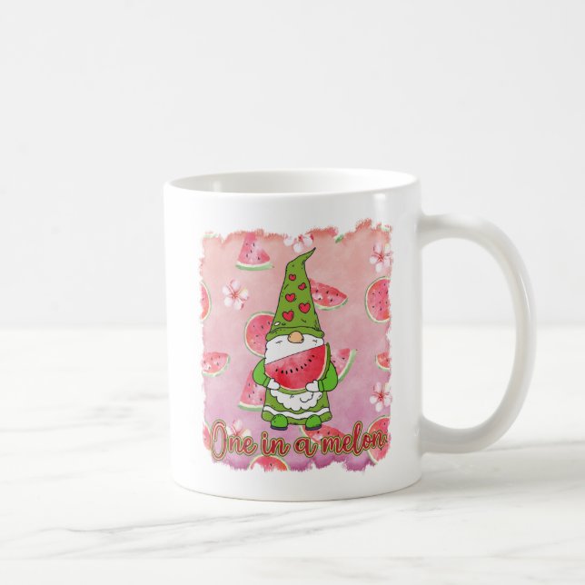 One in a Melon | Green Gnome & Watermelon Coffee Mug (Right)