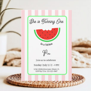 One in a Melon Invitation Kids Birthday