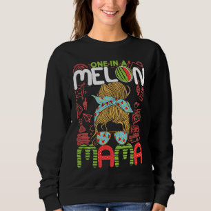 One In A Melon Mama  Watermelon Family Matching Ou Sweatshirt