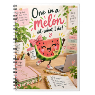 One in a Melon Motivational Notebook