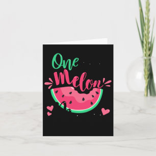 One In A Melon Mum Summer Birthday Party Matching Card