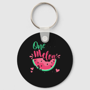 One In A Melon Mum Summer Birthday Party Matching Key Ring