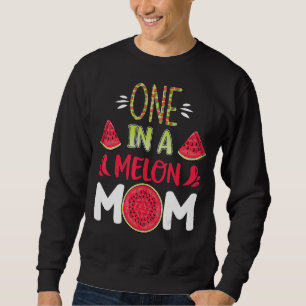 One In A Melon Mum Watermelon Matching Birthday Pa Sweatshirt