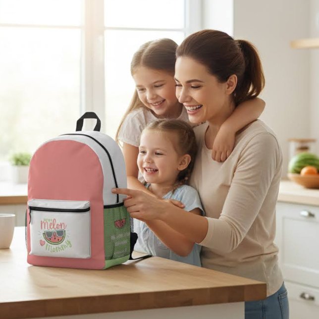 One In A Melon Mummy Backpack (Let Mom know she's one in a melon with this cute personalized watermelon backpack! )