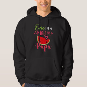 One In A Melon Papa Watermelon Family Birthday Par Hoodie