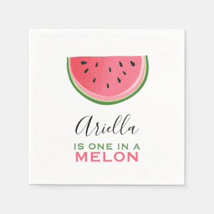 One in a melon Paper Napkins Summer Watermelon