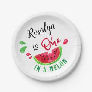 One in a melon paper plate