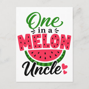 One In A Melon Shirt Cute Watermelon Fruit Pun Postcard