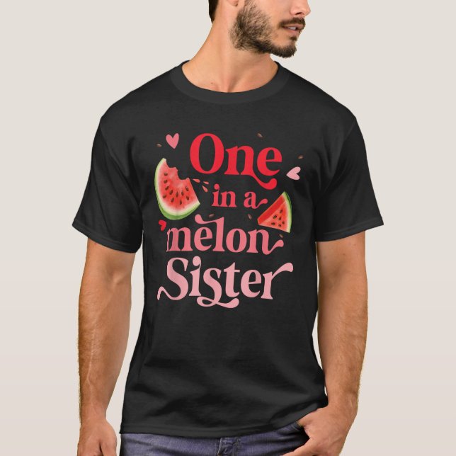 One in a Melon Sister 1st Birthday Family Matching T-Shirt (Front)
